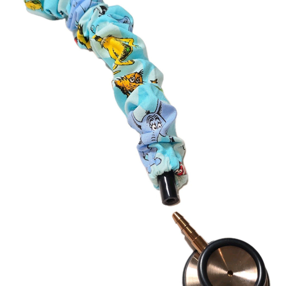 Dr. Seuss The Cat in The Hat  & The Grinch Light Blue Stethoscope Sleeve  Cover