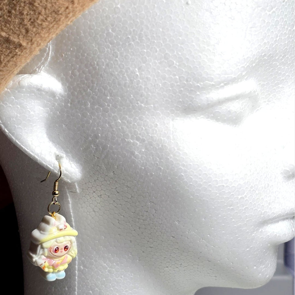 Kawaii Handmade Earrings: Pastel Yellow Drop Dangling Eare