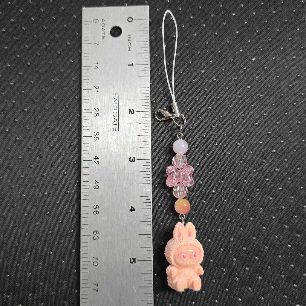 Cute colorful Kawaii giftable beaded Monster Phone charm,  key holder, bag, camera, badge charm. One of each design.