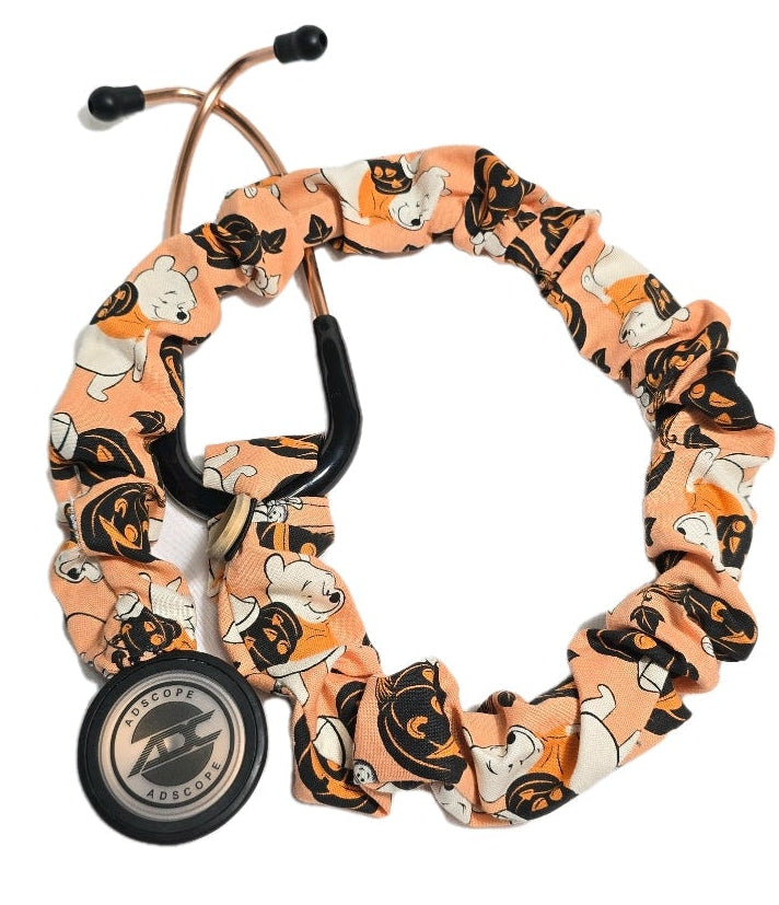 Winnie the Pooh Fall Pumpkin Stethoscope Sleeve Cover - Cotton Medical Accessory