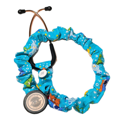 Colorful Pastel Blue Green Torquiose Care Bears Stethoscope Washable Sleeve  Cover