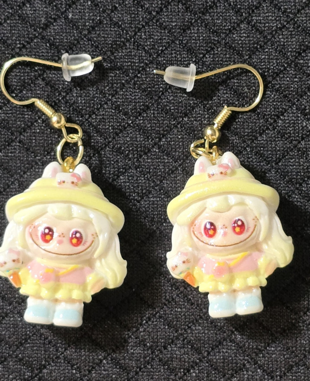 Kawaii Handmade Earrings: Pastel Yellow Drop Dangling Eare