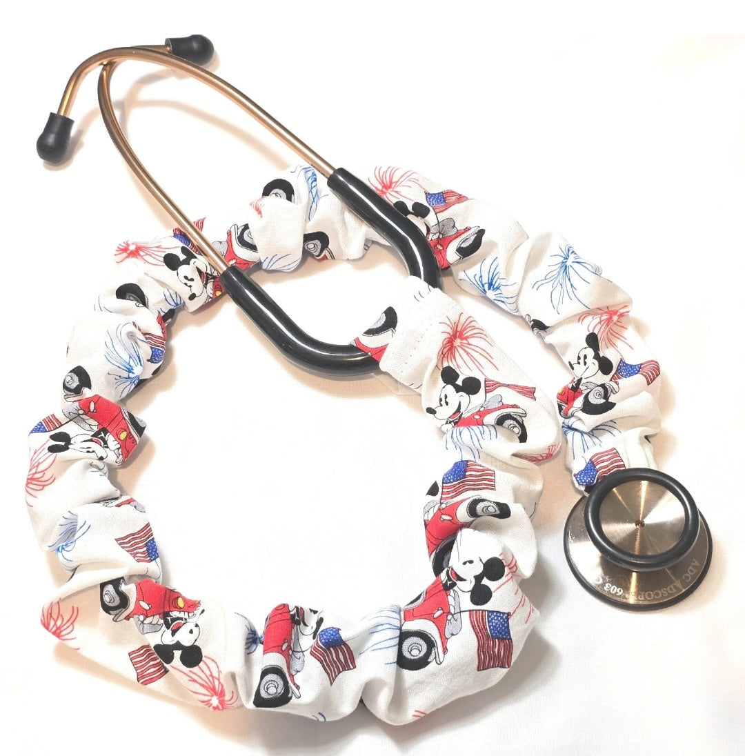 Handmade Disney Mickey Mouse Minnie Mouse Stethoscope Cover, Cotton Sleeve Cover