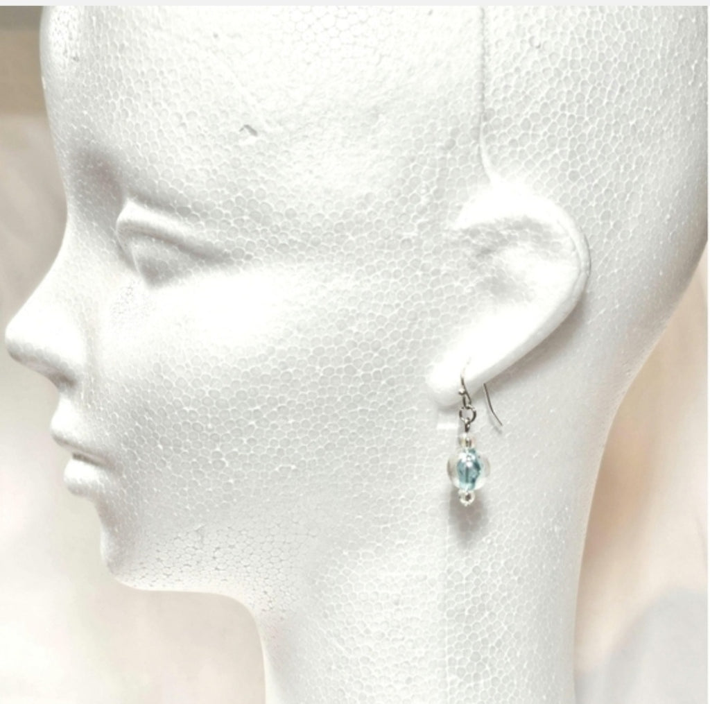 Minimalist Dainty Simple Necklace and Drop Earring Set Jewelry.