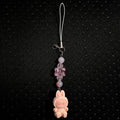 Cute colorful Kawaii giftable beaded Monster Phone charm,  key holder, bag, camera, badge charm. One of each design.