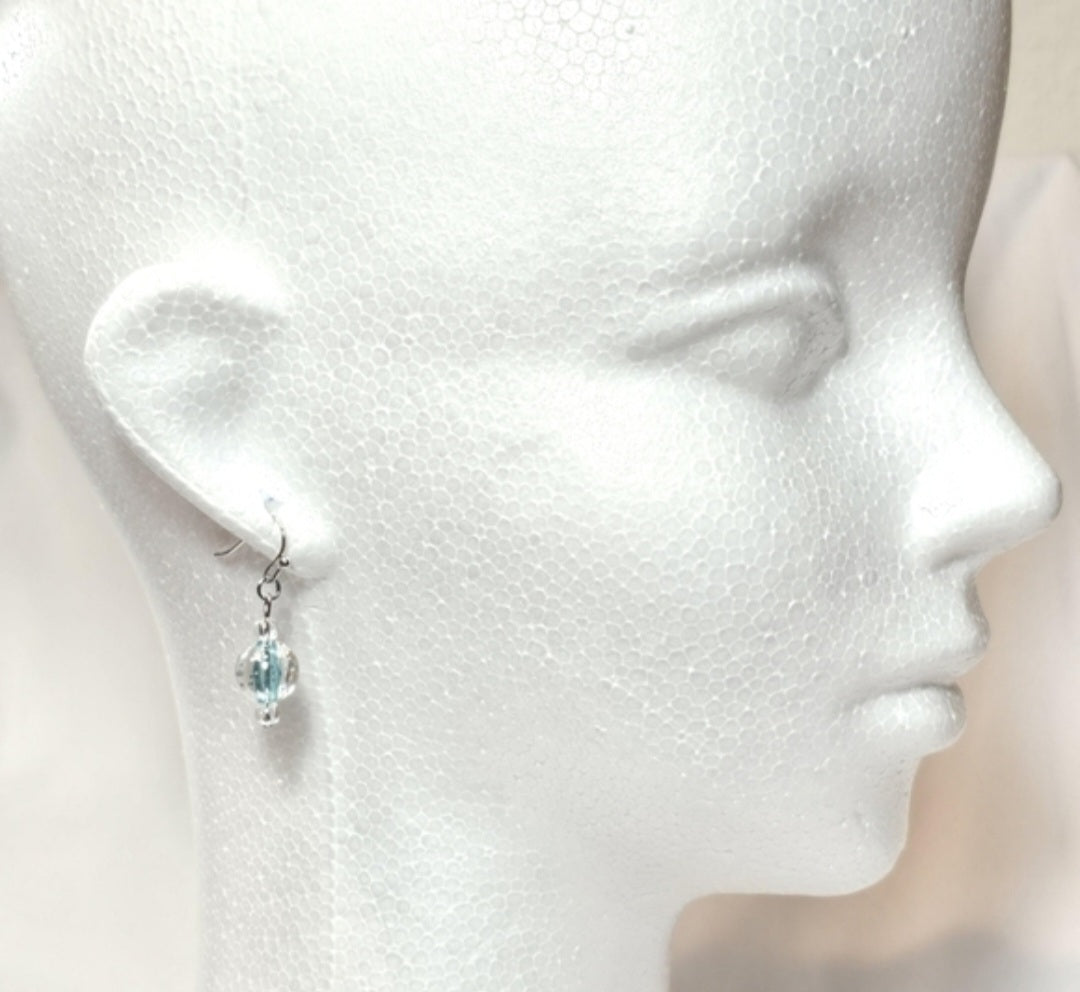 Minimalist Dainty Simple Necklace and Drop Earring Set Jewelry.