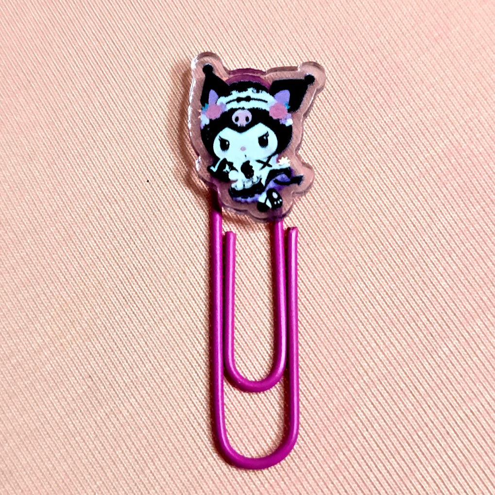Kuromi Decorated Paper Clips Metal Clip Set of 6