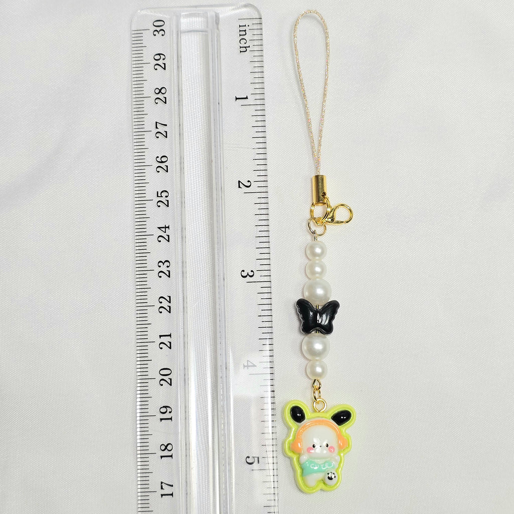 Cute Pochacco Kawaii Beaded Key Chain or Phone Charm