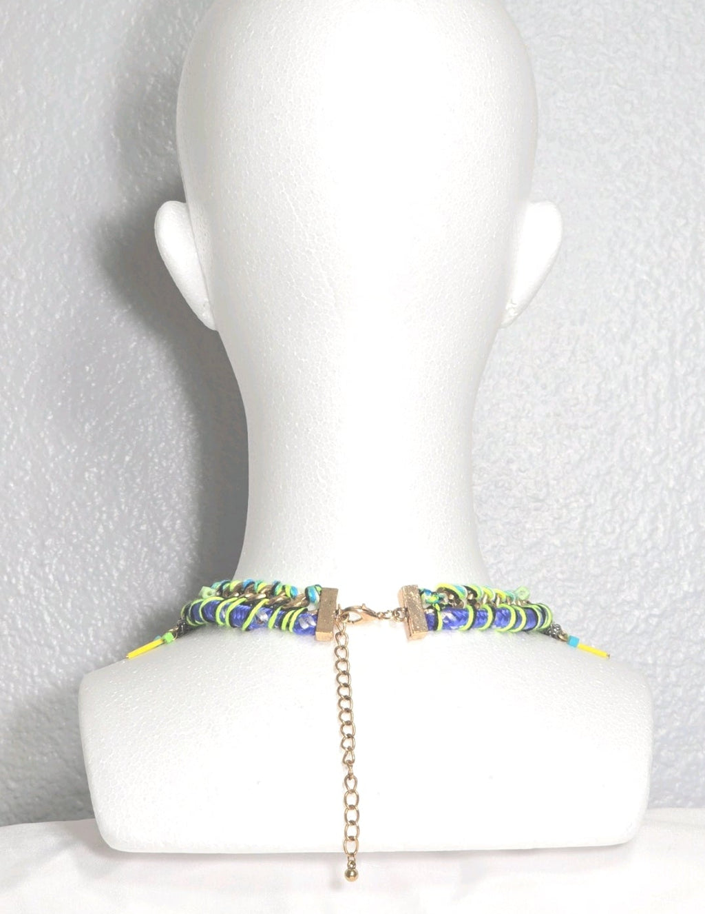 Women's Beaded Vibrant Colorful Bohemian Statement Bib Choker Necklace