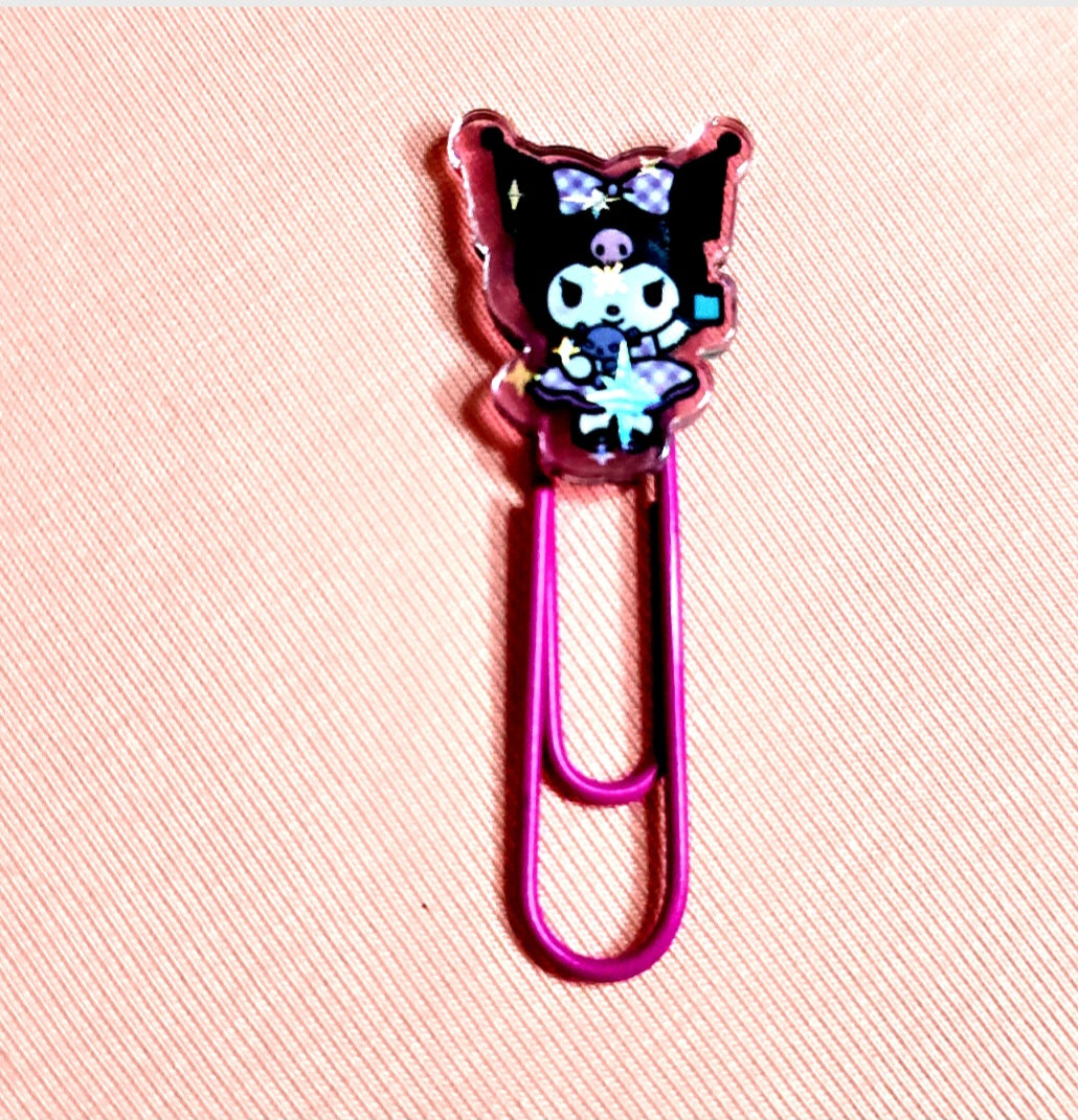 Kuromi Decorated Paper Clips Metal Clip Set of 6