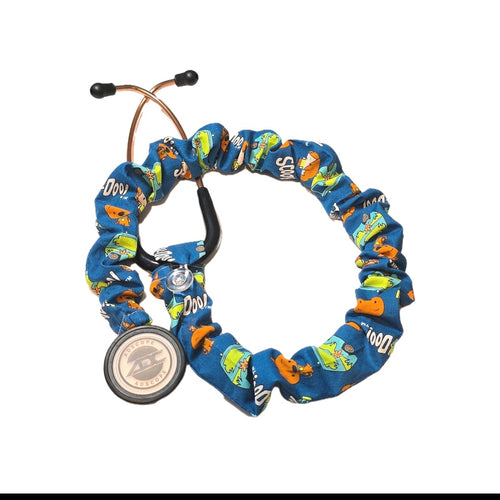 Handmade Colorful Blue Scooby-Doo Stethoscope Sleeve: Washable Colorful Cotton Cover