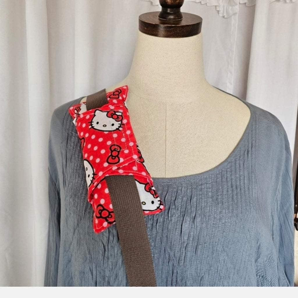 Handmade Red Hello Kitty Cute Soft  Comfy Seat Belt Chemo Port or  Pacemaker Pillow