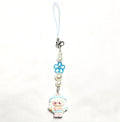 Kawaii Beaded Pastel Blue Monster Girl Phone Charm, Keychain, Bag Accessory