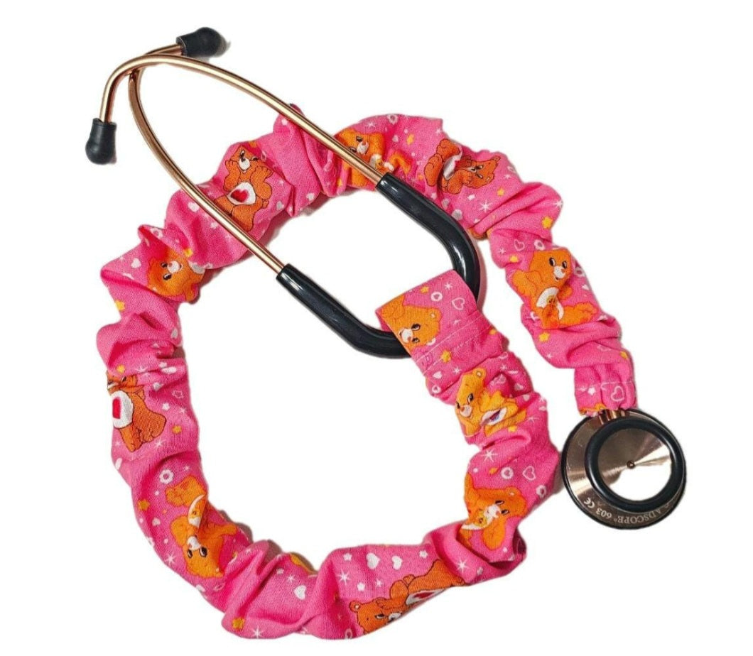Colorful Pastel Blue Green Torquiose Care Bears Stethoscope Washable Sleeve  Cover