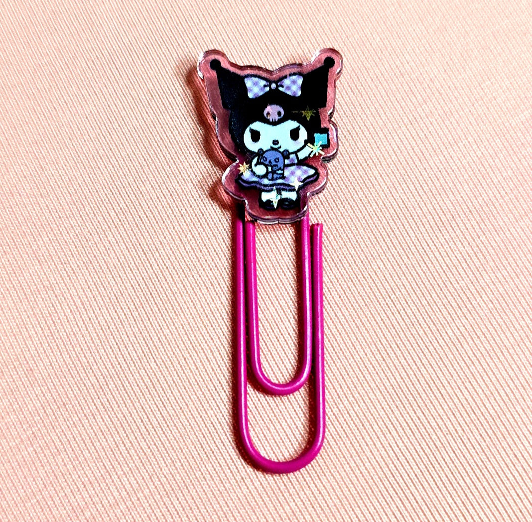 Kuromi Decorated Paper Clips Metal Clip Set of 6