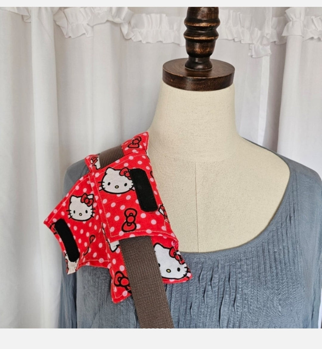 Handmade Red Hello Kitty Cute Soft  Comfy Seat Belt Chemo Port or  Pacemaker Pillow