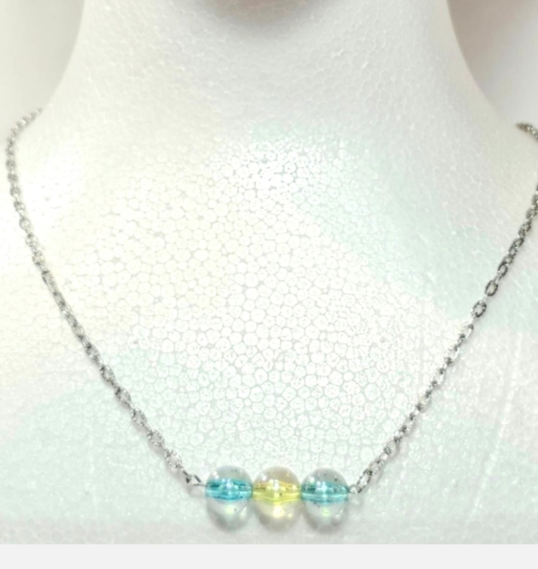 Minimalist Dainty Simple Necklace and Drop Earring Set Jewelry.