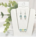 Minimalist Dainty Simple Necklace and Drop Earring Set Jewelry.