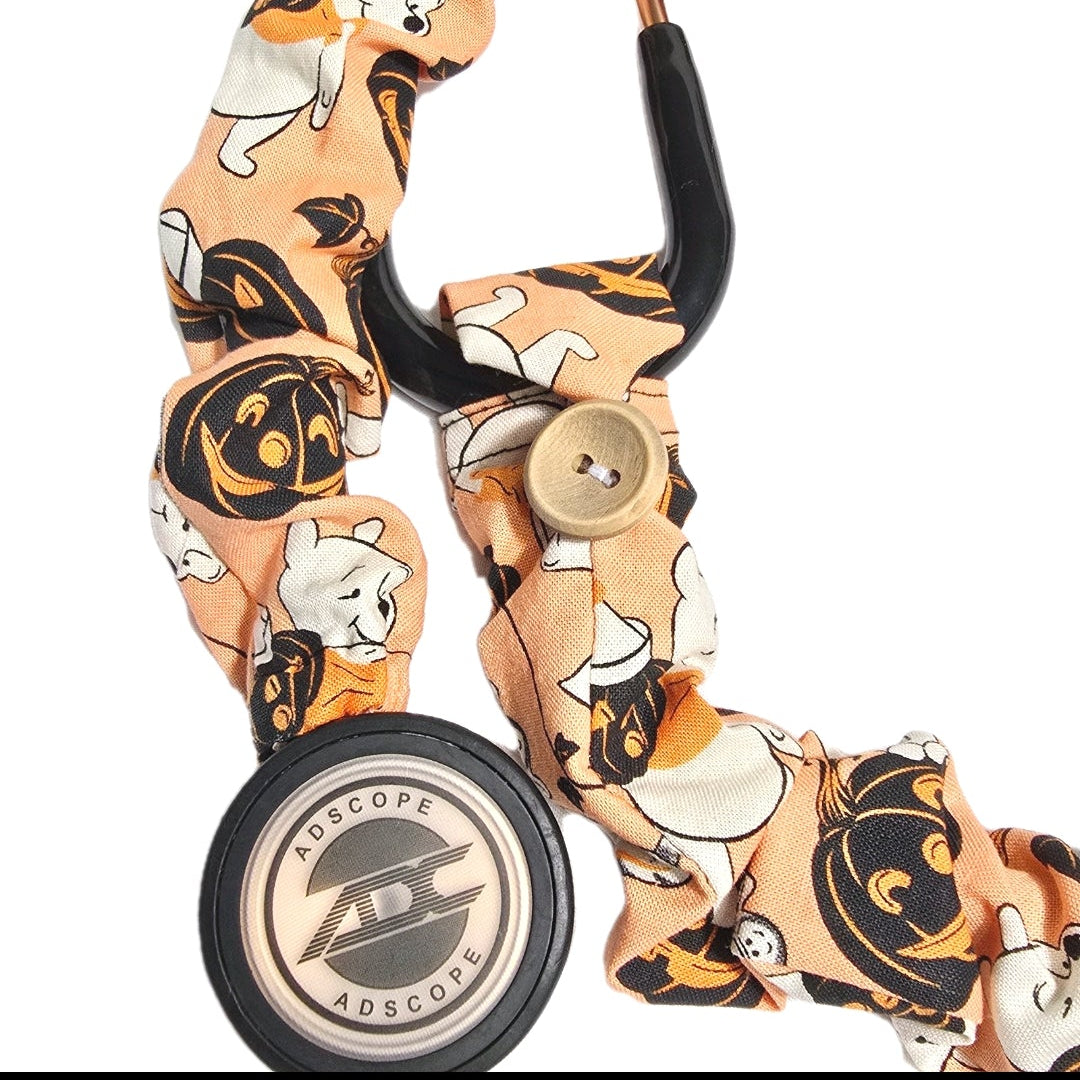 Winnie the Pooh Fall Pumpkin Stethoscope Sleeve Cover - Cotton Medical Accessory
