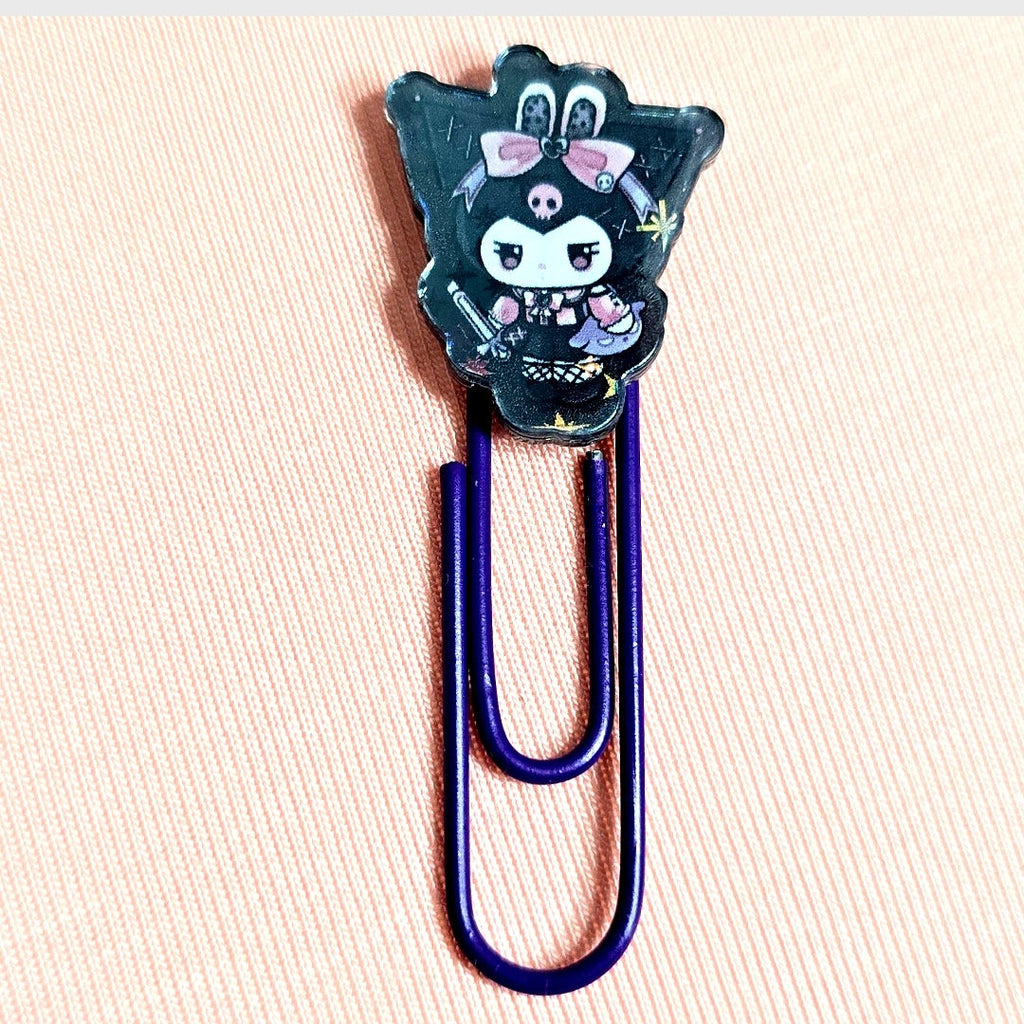 Kuromi Decorated Purple Paper Clips Metal Clip Set of 6