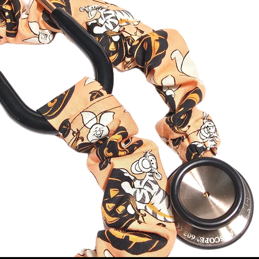 Winnie the Pooh Fall Pumpkin Stethoscope Sleeve Cover - Cotton Medical Accessory