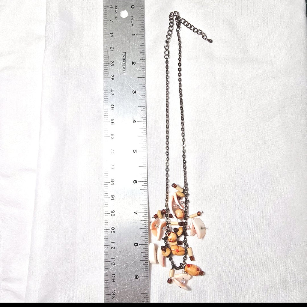 Beautiful Bohemian  Beach Coastal Style Shell Beaded Necklace