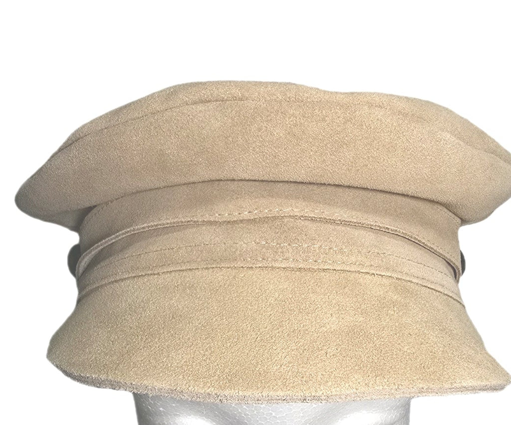 Lack of Color Newsboy Cap Beige Suede Hat Size Small - New.