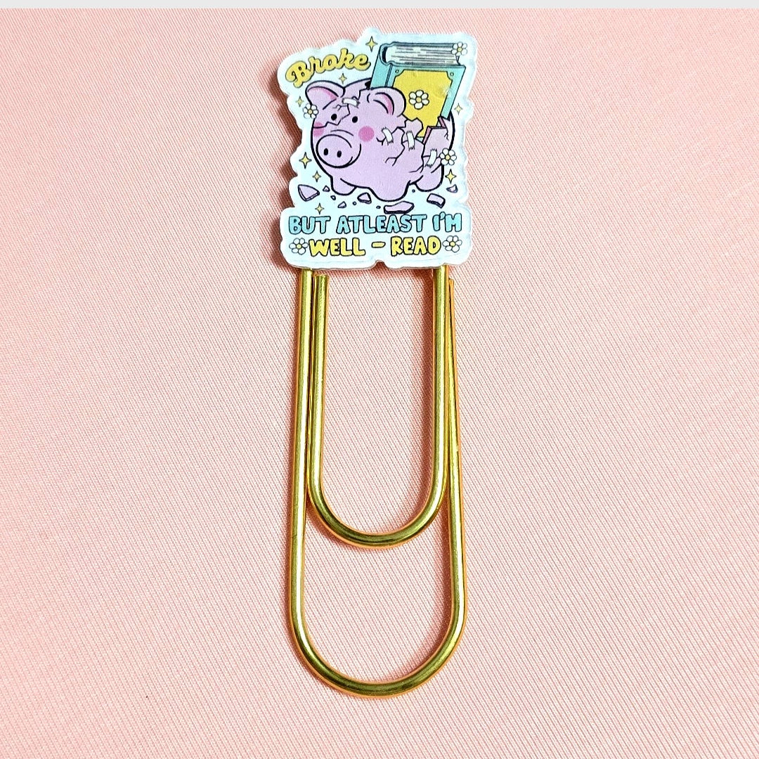 Jumbo Kawaii Bookmark Paper Clips: Teacher's Colorful Planner Journal Organizer