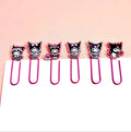 Kuromi Decorated Paper Clips Metal Clip Set of 6
