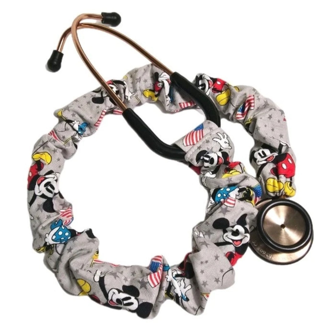 Handmade Disney Mickey Mouse Minnie Mouse Stethoscope Cover, Cotton Sleeve Cover