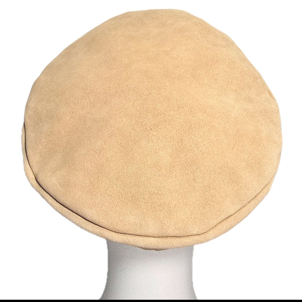 Lack of Color Newsboy Cap Beige Suede Hat Size Small - New.