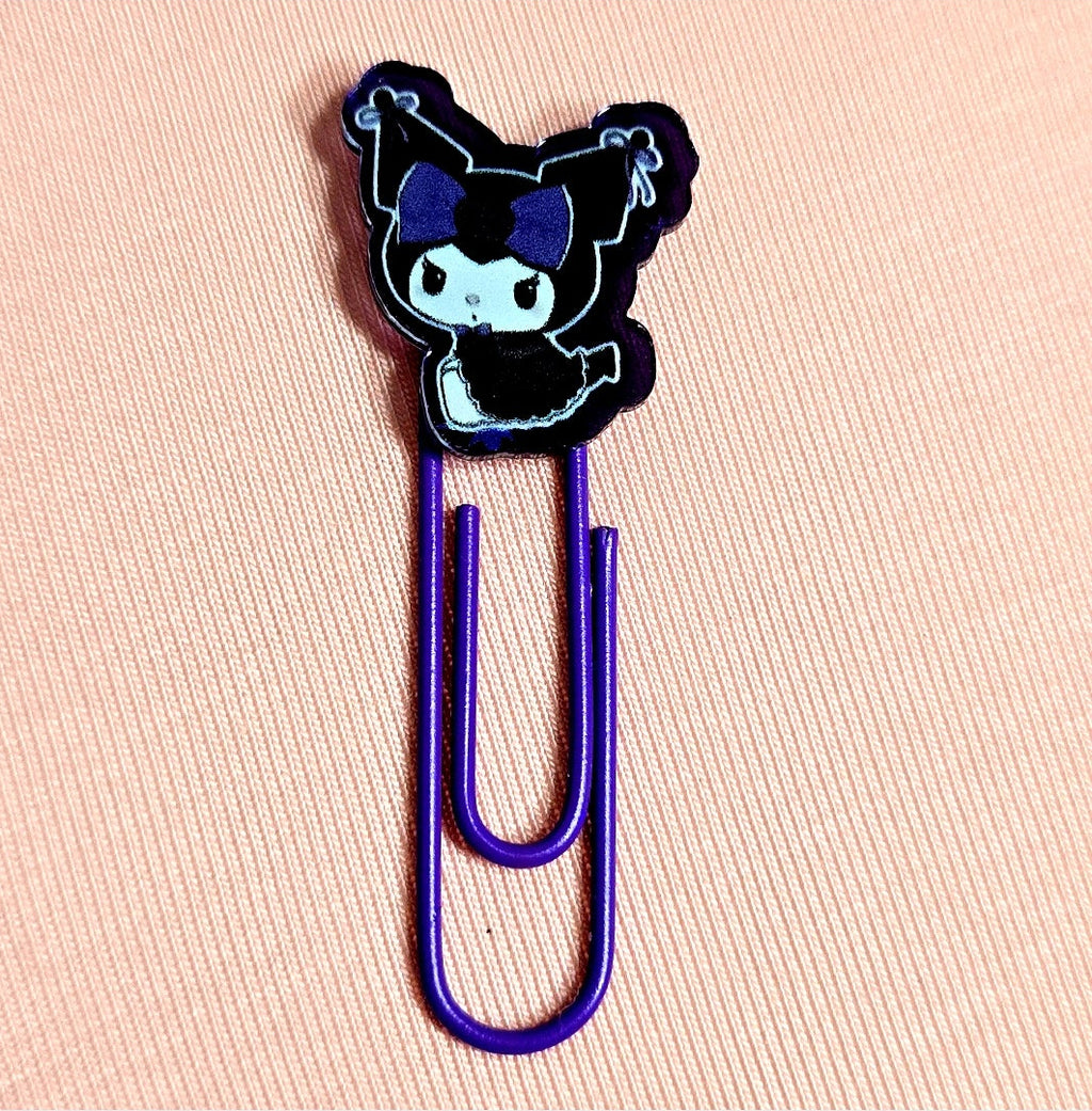 Kuromi Decorated Purple Paper Clips Metal Clip Set of 6