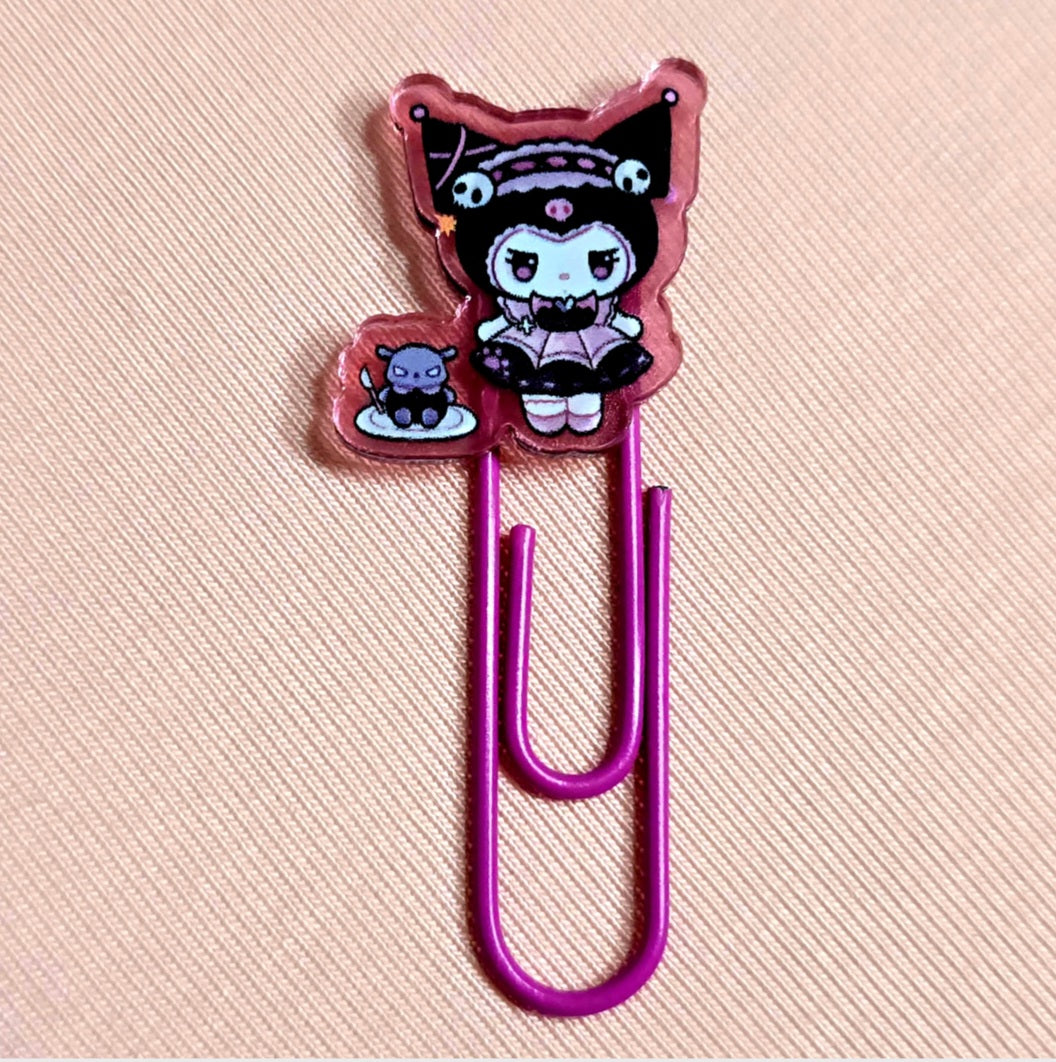 Kuromi Decorated Paper Clips Metal Clip Set of 6