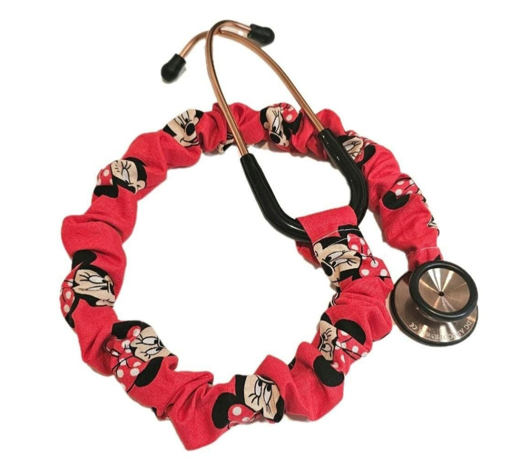Handmade Disney Mickey Mouse Minnie Mouse Stethoscope Cover, Cotton Sleeve Cover