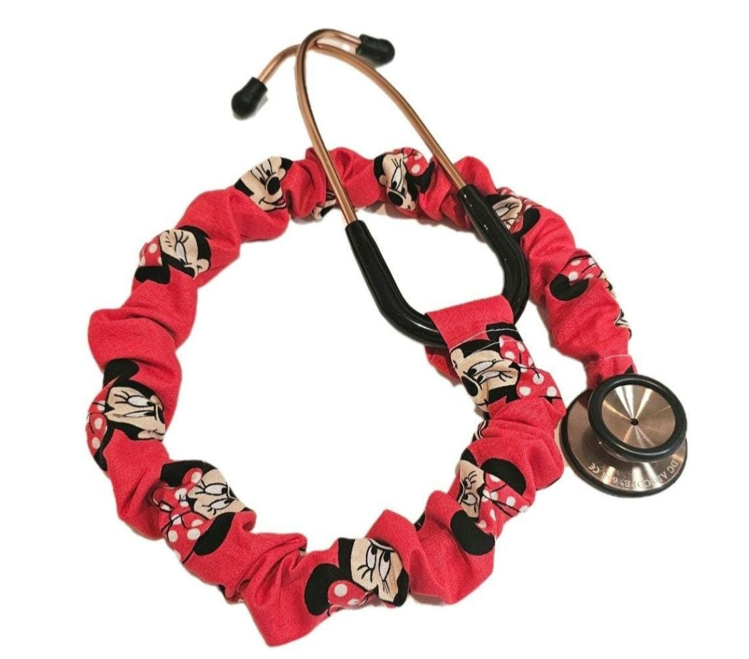 Handmade Disney Mickey Mouse Minnie Mouse Stethoscope Cover, Cotton Sleeve Cover