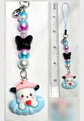Pochacco Kawaii Beaded Key Chain or Phone Charm