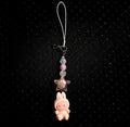 Cute colorful Kawaii giftable beaded Monster Phone charm,  key holder, bag, camera, badge charm. One of each design.