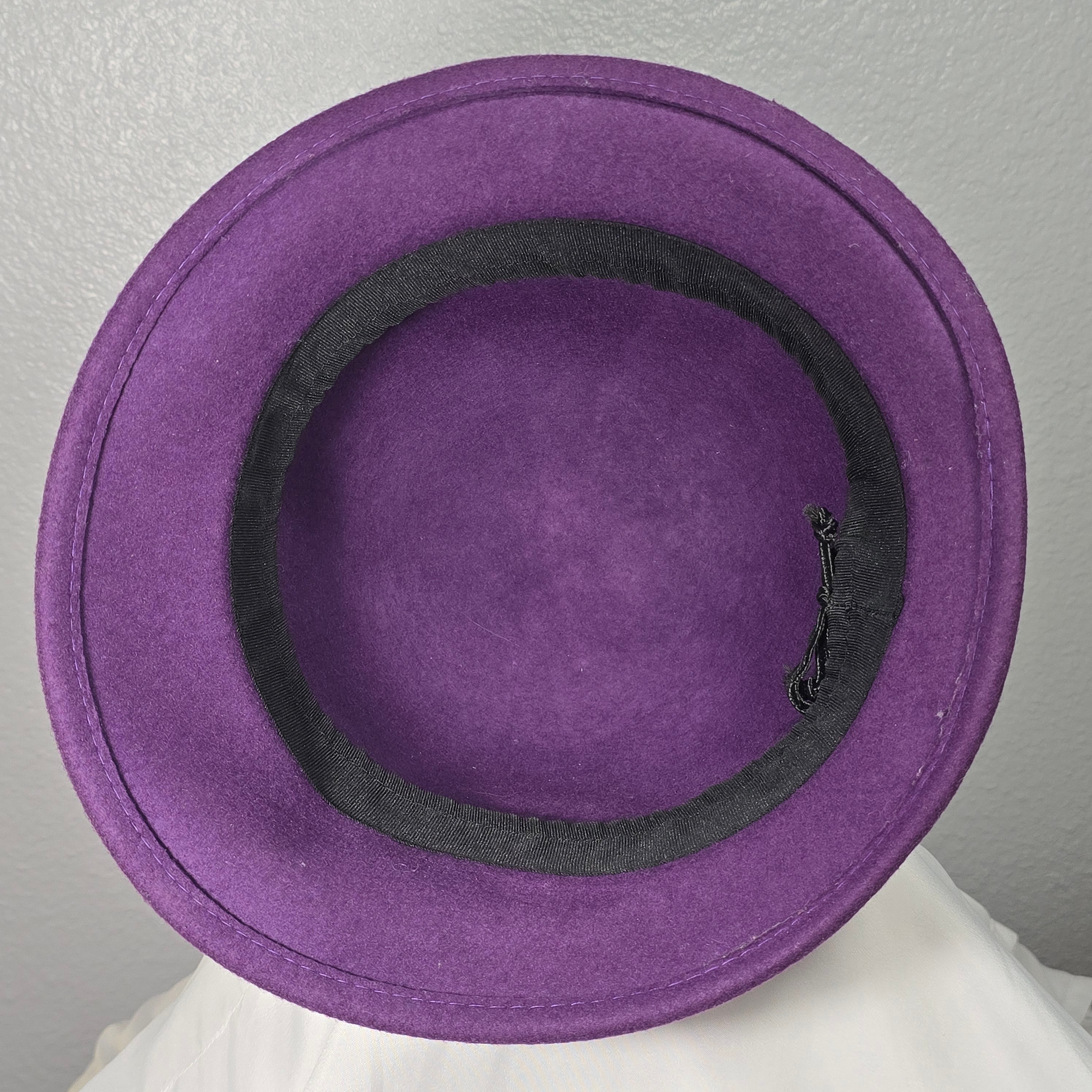 MY ONLY One Size Women's 100% Wool Purple Cloche Formal Retro Preppy Hat