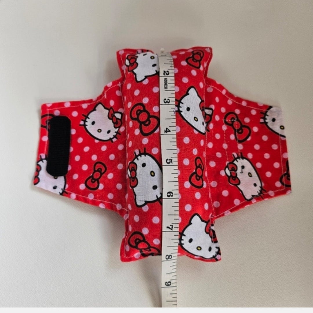 Handmade Red Hello Kitty Cute Soft  Comfy Seat Belt Chemo Port or  Pacemaker Pillow