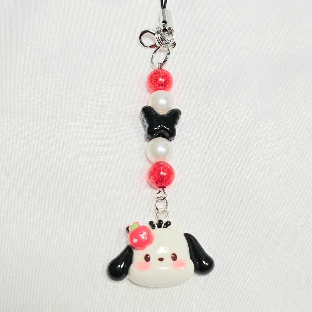 Pochacco Kawaii Beaded Key Chain or Phone Charm