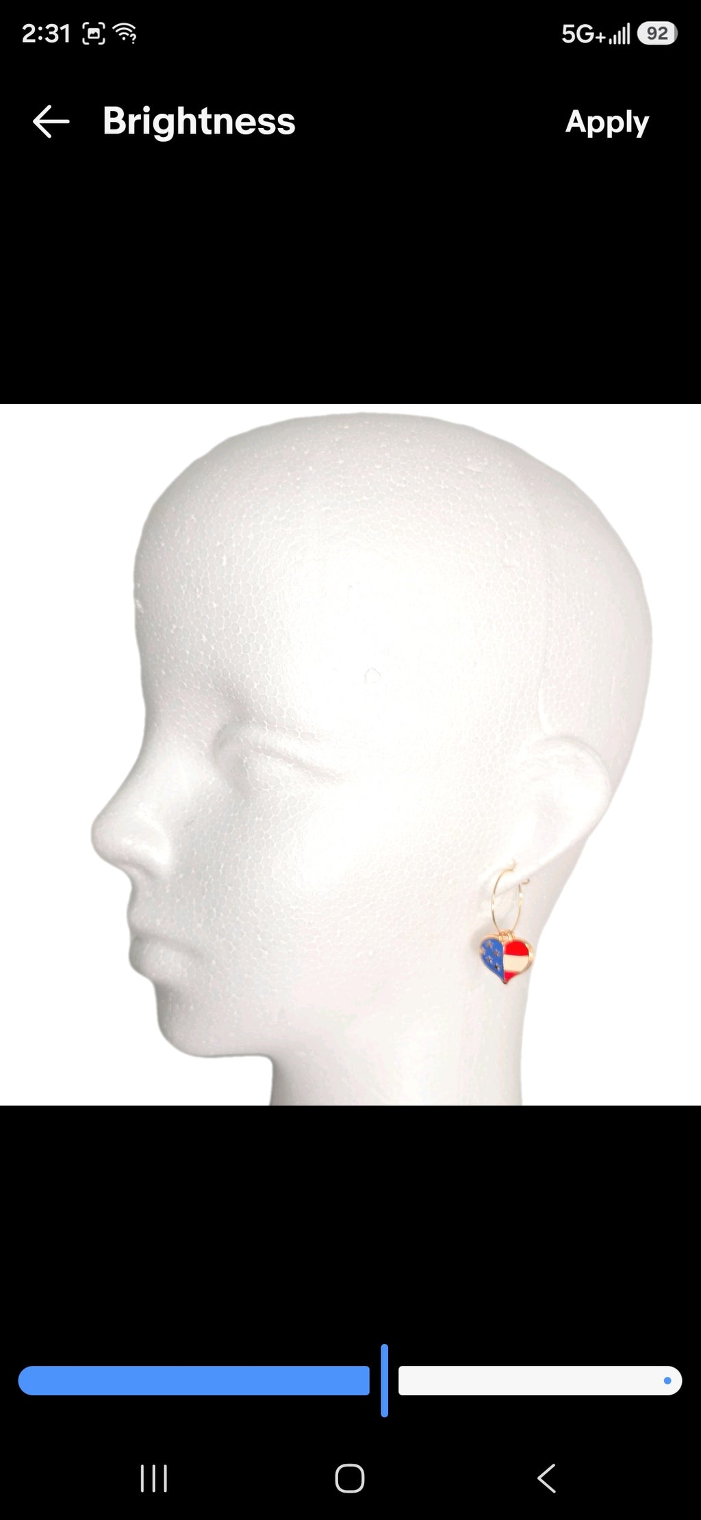 Heart Enamel American Flag  Patriotic Independence Day July 4th  Themed Earrings