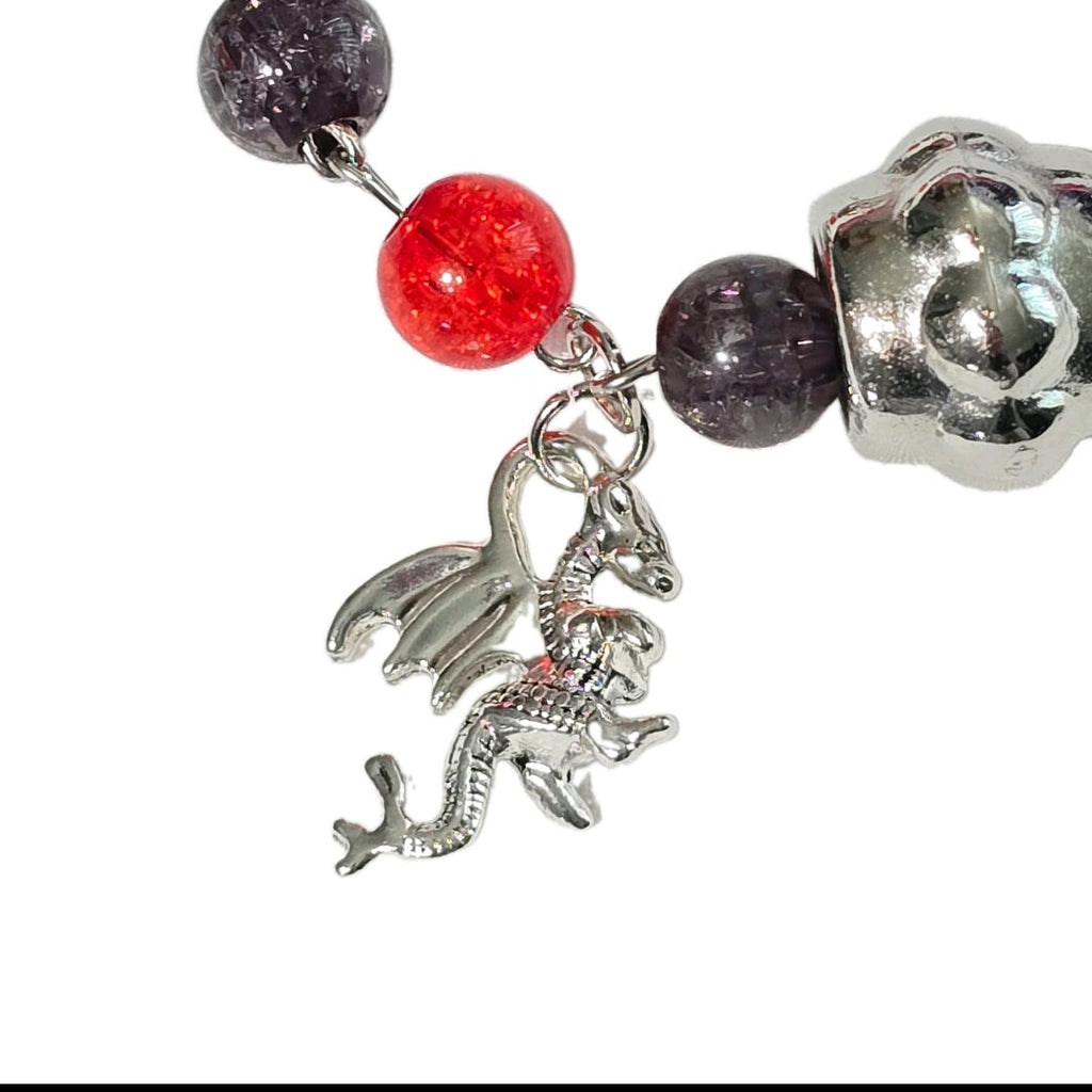 Gothic Charmed bracelet: Hamdmade