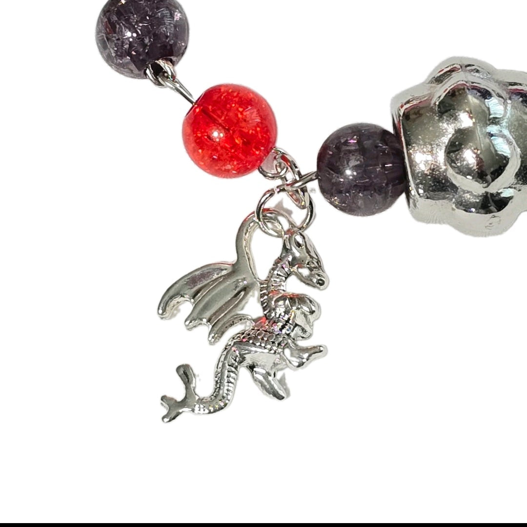 Gothic Charmed bracelet: Hamdmade