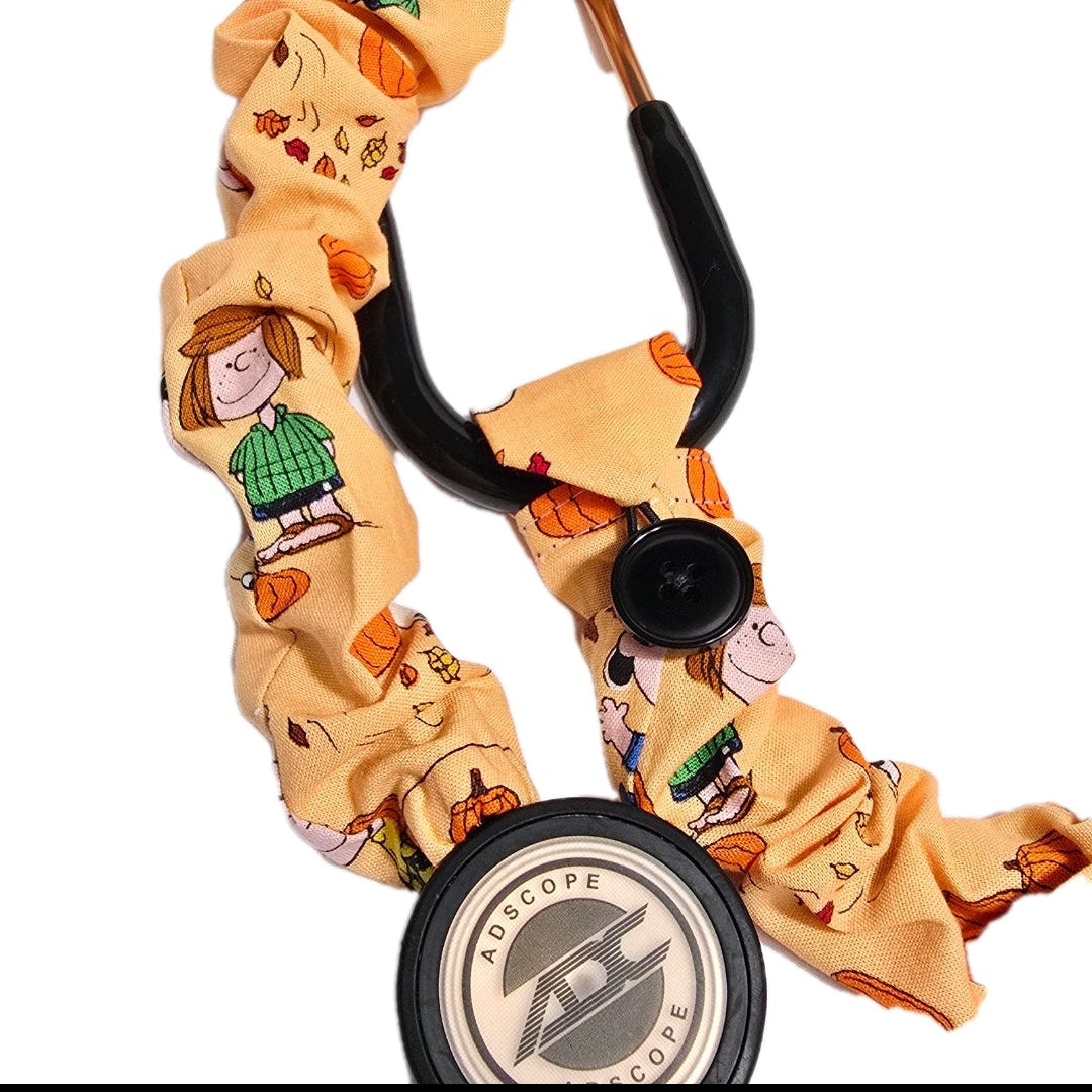 Handmade Orange Snoopy Pumpkin Fall Halloween Stethoscope Sleeve  Cotton Cover